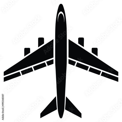 bomber ariplane silhouette vector design