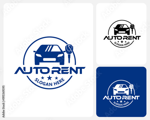 auto rent logo, car rent logo design vector illustration