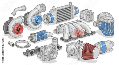 Electric Motors and Generators Display.