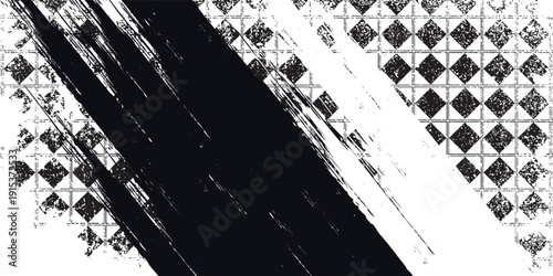 Race flag grunge background, car rally or motocross finish flag with vector checker pattern. Grunge race flag for car racing sport or bike speedway, motorsport