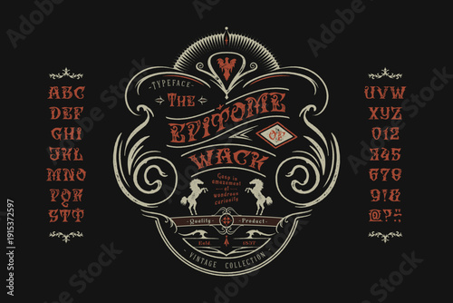 Font The Epitome. Craft vintage typeface design.
