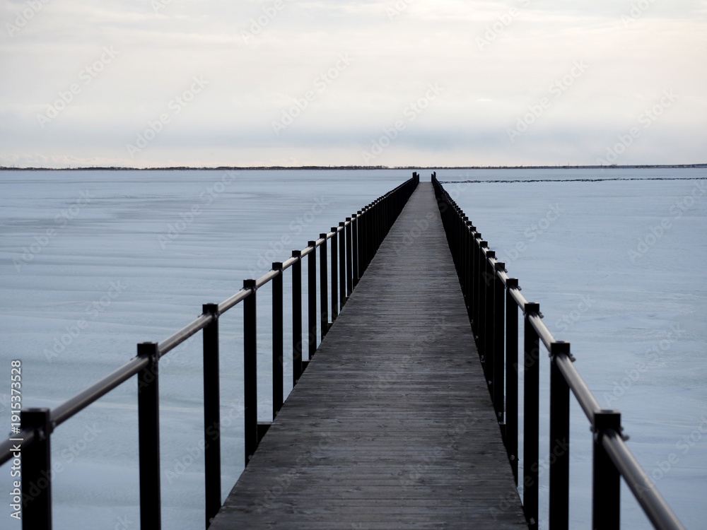 Obraz premium トドワラに向かう木道