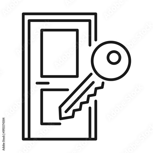 door key vector icon set