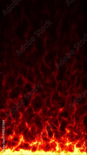 Fire Rising. Stylized fire burn animation, fluid flame motion and visual intensity for ynamic video content.