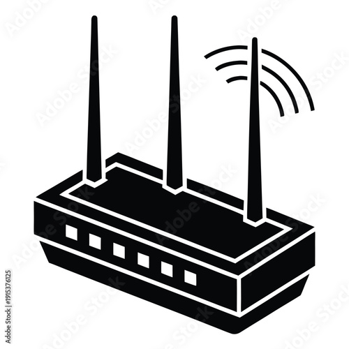 wifi router for internet transmission vector illustration isolated object icons