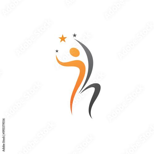 Human character logo sign