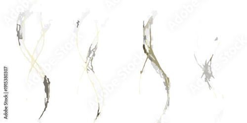 Abstract golden lines and swirls against a stark black background