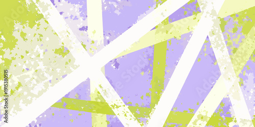 Abstract background with intersecting lines in pastel green and purple