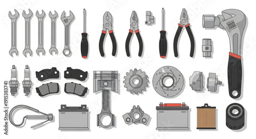Various Tools and Hardware Parts.