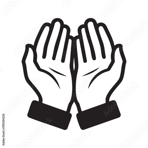 A pair of hands with palms facing each other