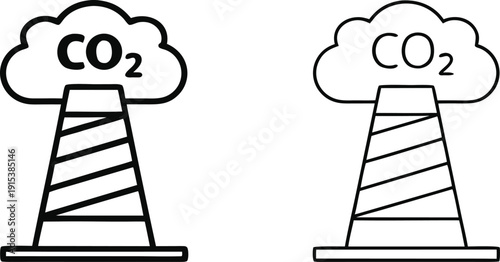 Illustration-of-two-factory-chimneys-emitting-co2-into-the-atmosphere