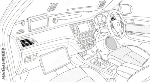 Aerial View of City Map Sketch.