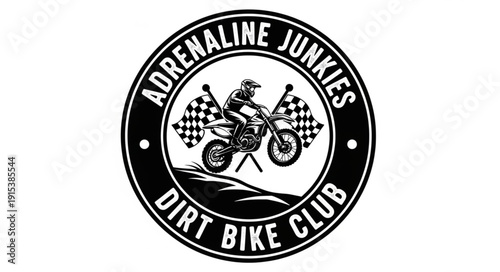 Adrenaline Junkies Dirt Bike Club Logo.
