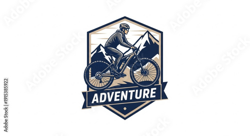 Adventure Mountain Bike Logo Design.