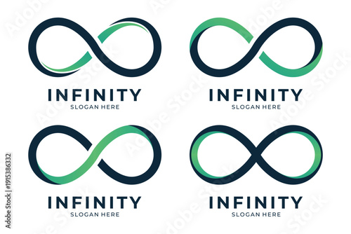 Minimalist infinity loop logo collection