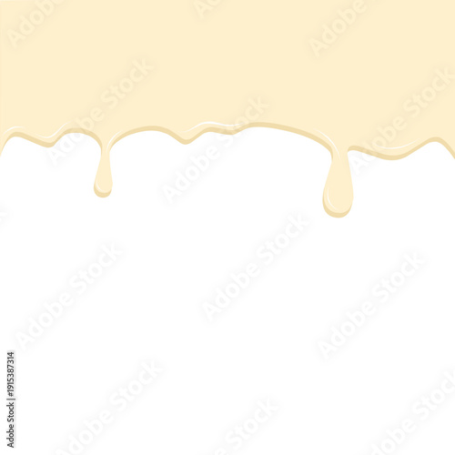 Illustration of melted liquid. Melted chocolate. Melted syrup liquid. Vector of dripping colored liquid