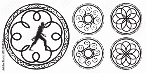 A collection of various clock designs showcasing different time-telling mechanisms and styles Vector