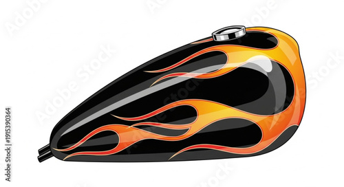 Bicycle Helmet with Flame Design.
