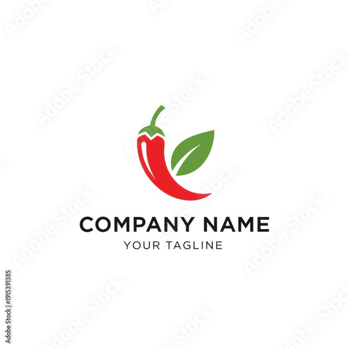 Red Chili Pepper Logo Design Element.
