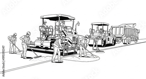 Asphalt Paver Road Construction Machinery.