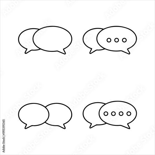 A Professional Communication Speech Bubble Icon Symbol, Showcasing Dialogue Message.