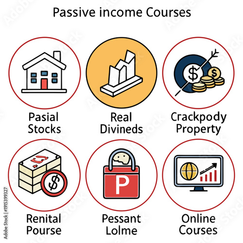Passive income sources: diversify your revenue streams for financial freedom Vector