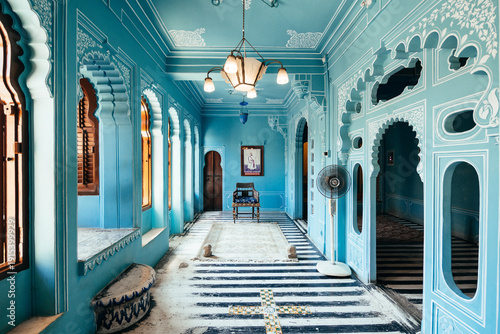 interior of udaipur palace, india