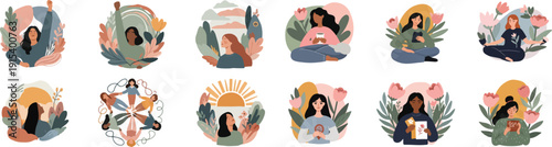 Empowered Diverse Women Collection for International Women's Day and Women's History Month