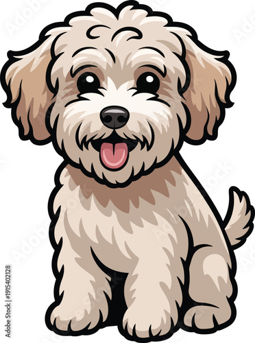 Cute cartoon a illustrator vector Schnoodle