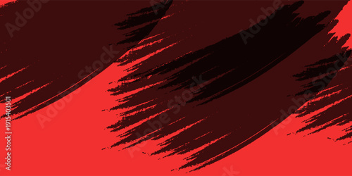 Black and Red Grunge Brush Background with Halftone Effect