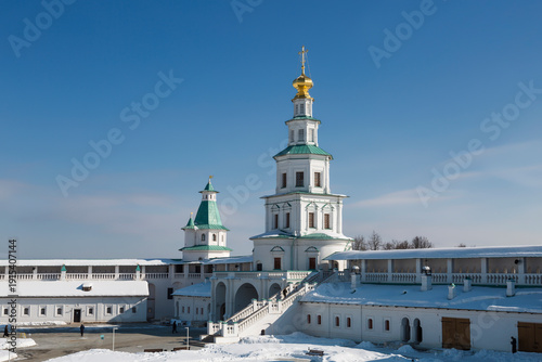 New Jerusalem Monastery of the Resurrection. View of the Damascus Tower,  and the overGate Church of the Entry of the Lord into Jerusalem. Istra, Moscow Oblast, Russia.