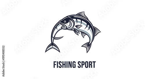 Black and White Shark Illustration.