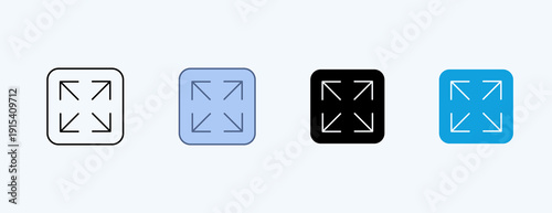 Size Multiple Icon Illustration Vector