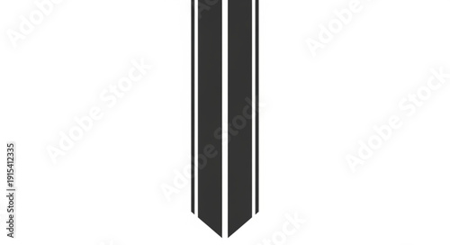 Black Pencil on White Background.