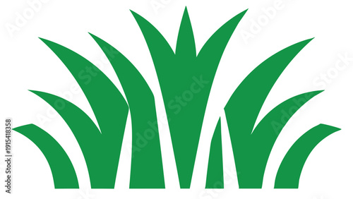 Lush green grass vector illustration, a vibrant graphic emblem of nature, growth, and freshness, ideal for landscaping, garden, and eco-friendly design projects