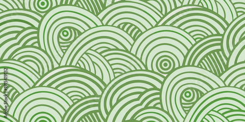 Abstract green wave pattern a seamless repeating design