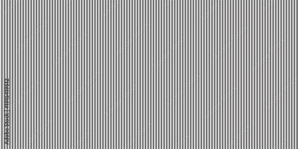 Obraz premium Narrow black-white vertical lines. Symmetric geometric ornament. Striped seamless pattern, abstract wallpaper. Digital paper for textile print, page fill. Vector