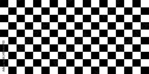 Floor in tile checker. Vector pattern of optical illusion. Moving wave with black and white squares. Op art. Background with chessboard grid. Abstract distorted texture. 