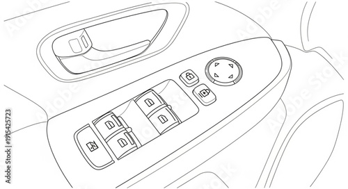 Car Center Console Control Panel.