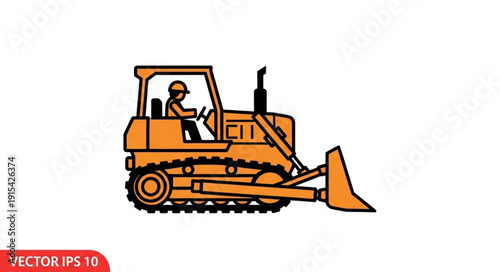 Bulldozer Heavy Machinery Construction Equipment.