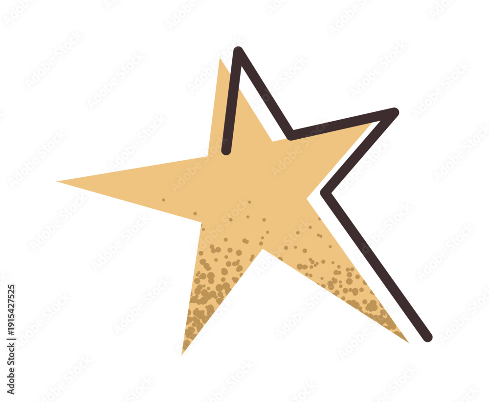 Obraz premium Star sticker education achievement reward