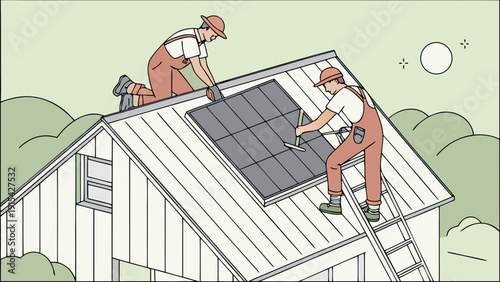 business man on a roof