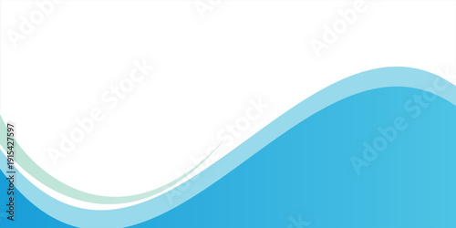 Abstract light blue and green background with 3d flowing wave concept.