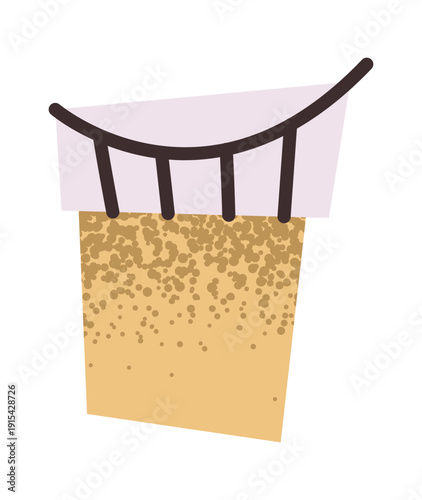 Yellow gouache paint box sticker