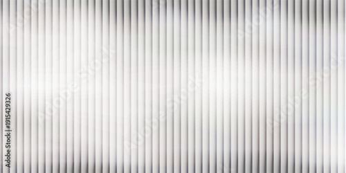 Vector ribbed glass texture background. Light grey white ribbed glass. Mesh gradient. acrylic ribbed bath surface. Ribbed glass background semitransparent overlay. Bath wall window