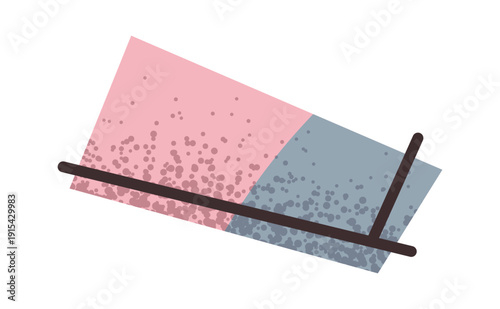 Eraser school stationery sticker design