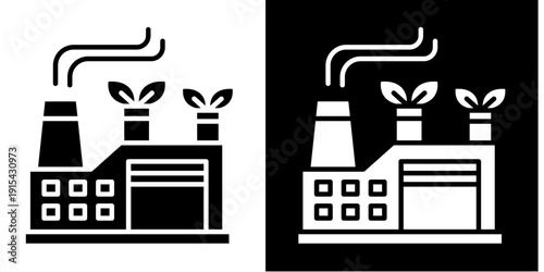 Eco Friendly  Icon Set White Glyph Style Collection

