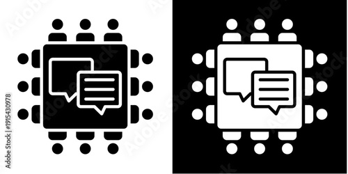 Negociation  Icon Set White Glyph Style Collection
