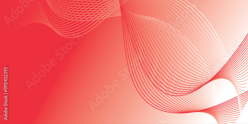 Latar belakang gelombang merah abstrak yang halus dan bergaya. Tekstur vektor EPS.