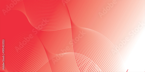 Latar belakang gelombang merah abstrak yang halus dan bergaya. Tekstur vektor EPS.